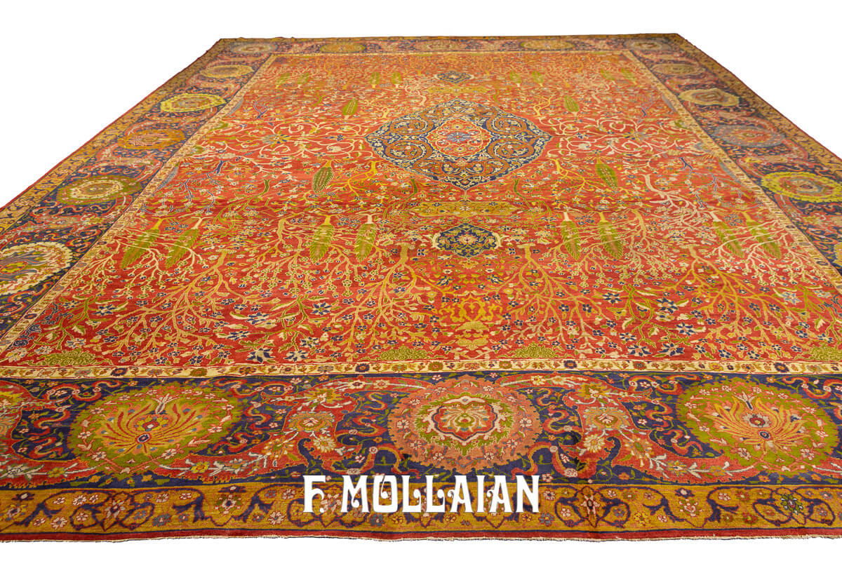 Mahal Ziegler Antique Rug Rust/Red Color n°:271323